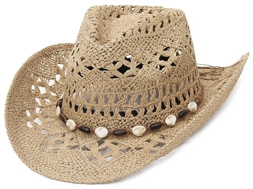 Fringe Woven Cowboy Hat