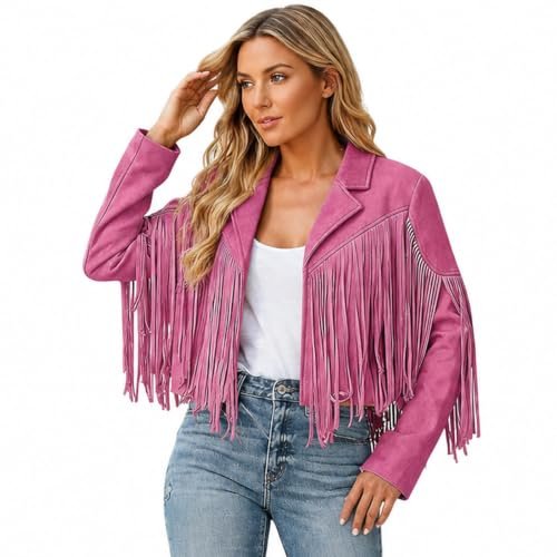 Faux Suede Fringe Jacket