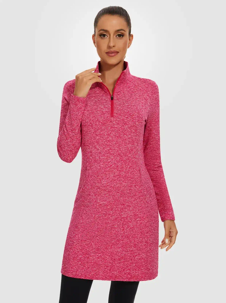 Fleece Woven Long Sleeve Dress